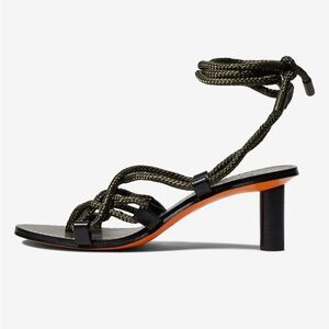 Rag & Bone Infinity Tie Sandal Rope Heel strappy shoe green Size 38.5 NEW US‎ 8